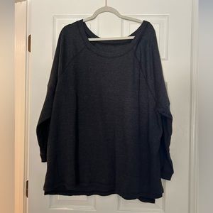 Woman Within 3x  Washed Thermal Raglan Shirt